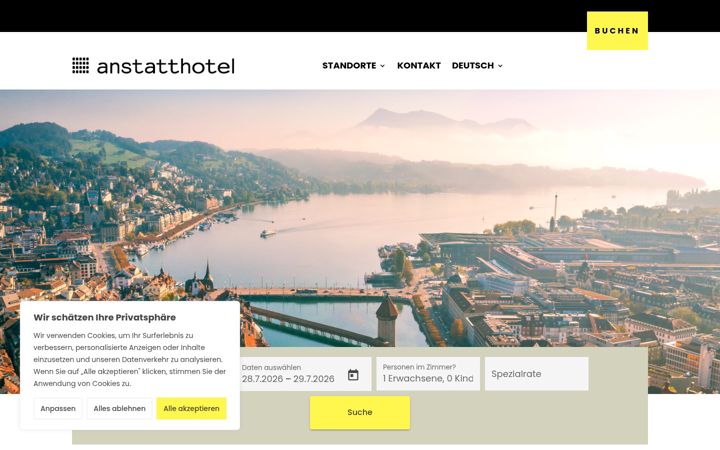 Kuvakaappaus sivustosta anstatthotel.ch