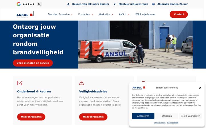 Screenshot of ansul.nl