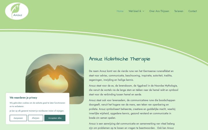 Screenshot of ansuz.nu
