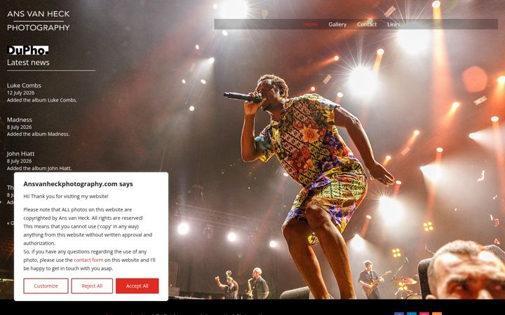 Screenshot of ansvanheckphotography.com