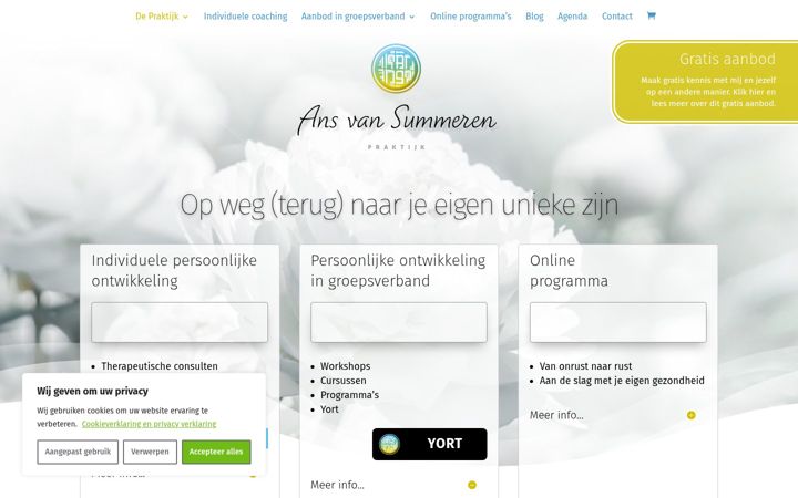 Screenshot von ansvansummeren.nl