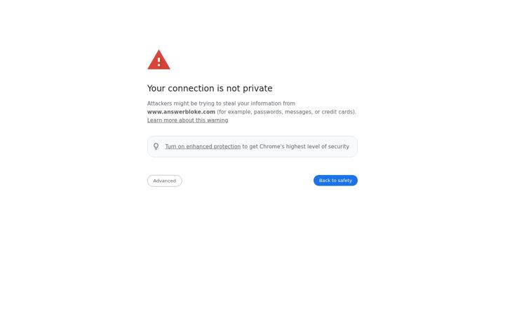 Screenshot of answerbloke.com