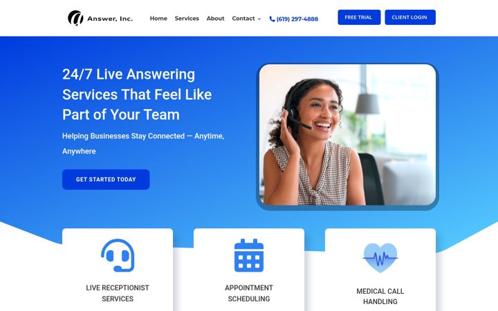 Screenshot von answerinc.net