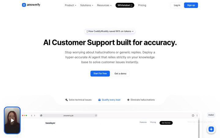Screenshot of answerly.io