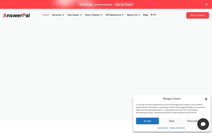 Screenshot von answerpal.eu