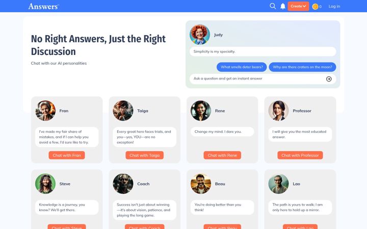 Captură de ecran a answers.com