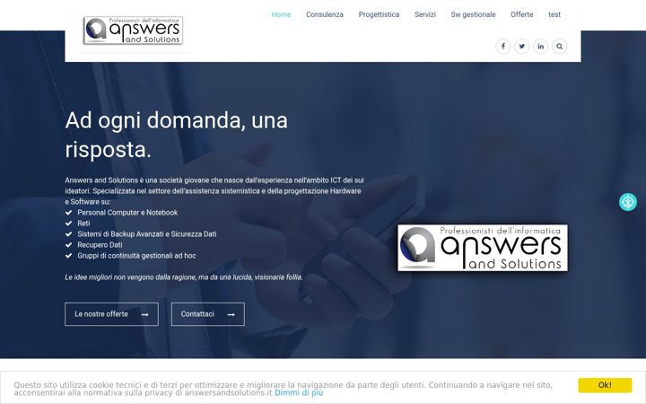 Screenshot von answersandsolutions.it