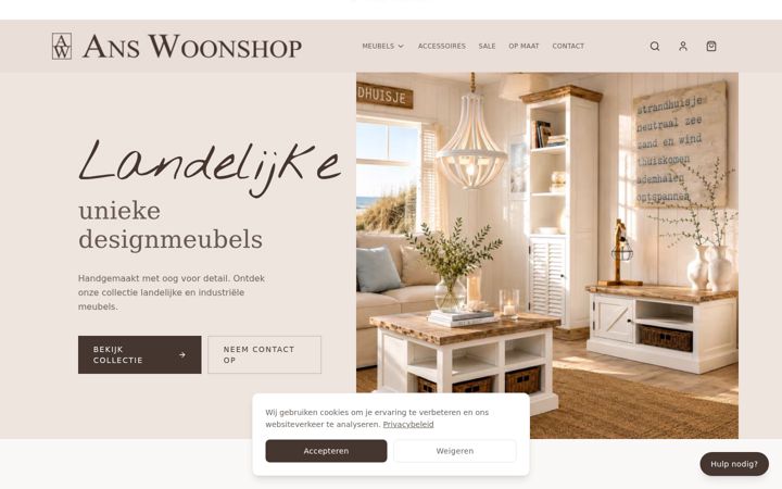 Screenshot von answoonshop.nl