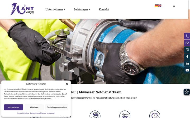 Screenshot von ant-kanal.de