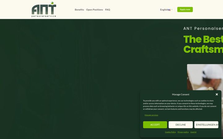 Screenshot von ant-personal.de