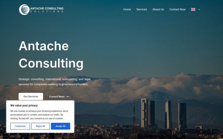 Screenshot of antacheconsulting.com