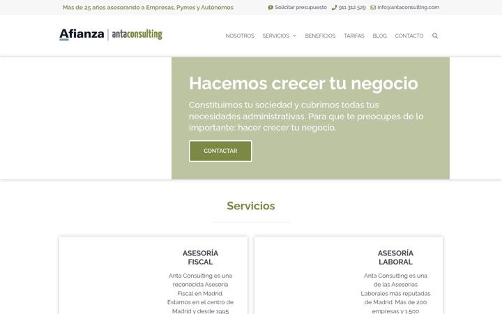 Екранна снимка на antaconsulting.es