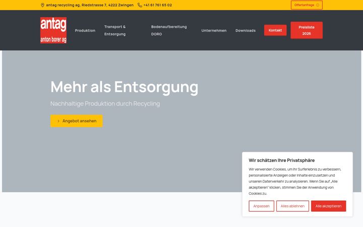 Screenshot of antag-ag.ch