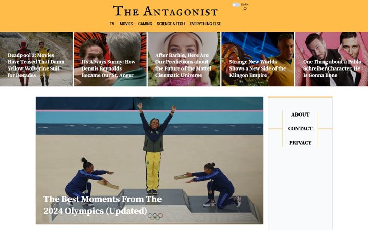 Screenshot of antagonistblog.com