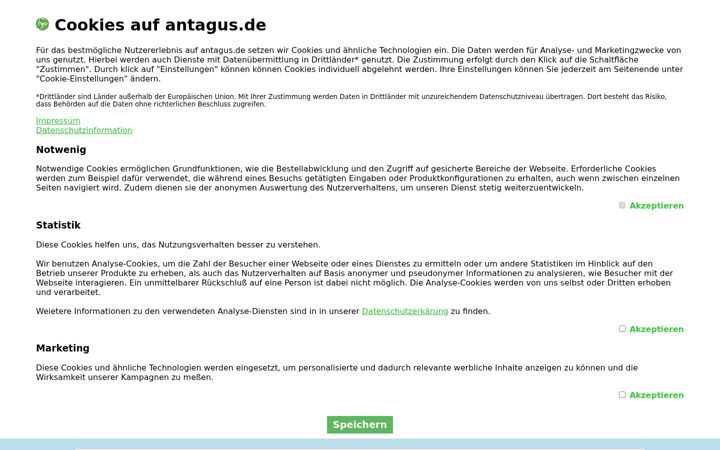 Ekraanipilt saidist antagus.de