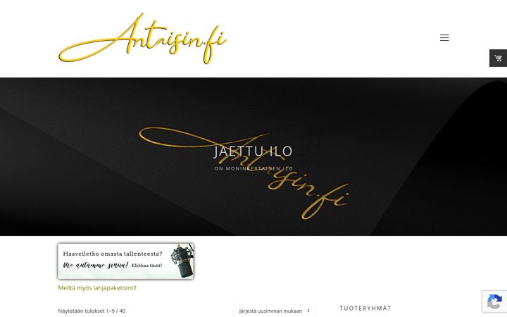 Screenshot of antaisin.fi