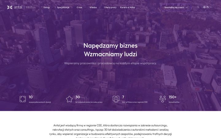 Screenshot von antal.pl