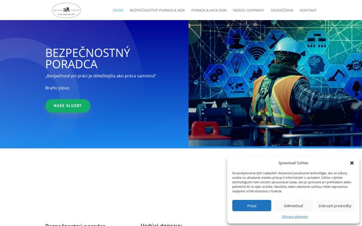 Snímek obrazovky antalasafety.sk