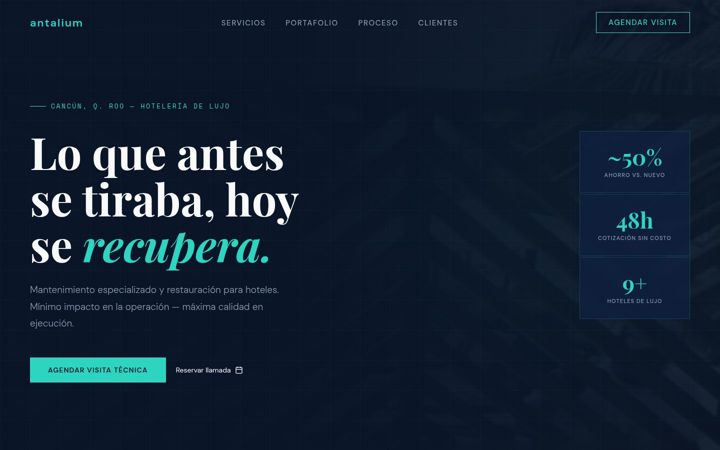 Screenshot of antalium.com.mx
