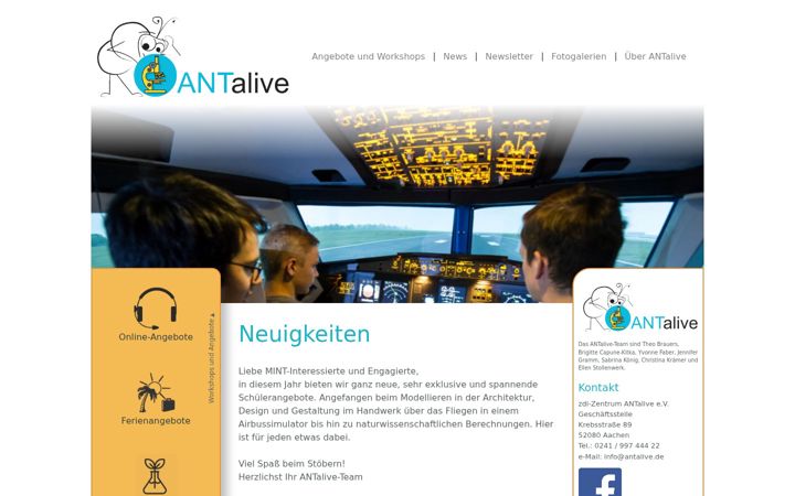 Screenshot of antalive.de