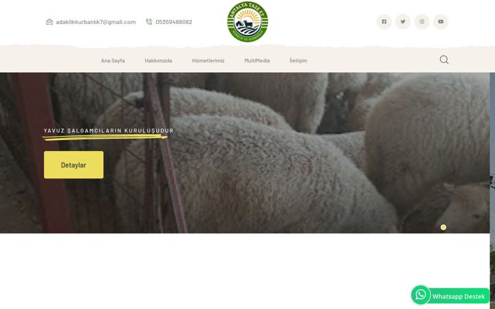 Screenshot of antalyaadaklikkurbanlik.com.tr