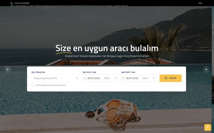 Екранна снимка на antalyaarenacarrental.com