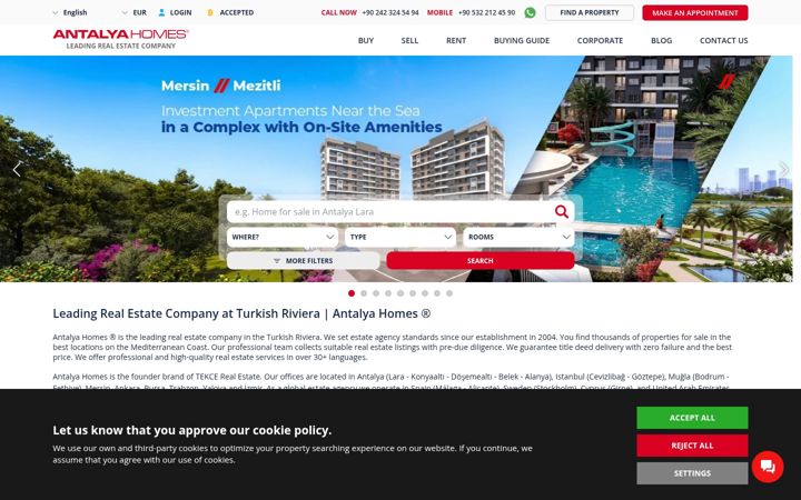 Screenshot of antalyahomes.com