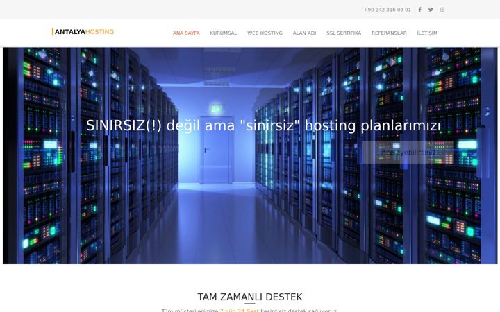 Screenshot von antalyahosting.com