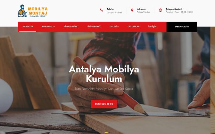 Екранна снимка на antalyamobilyakurulum.com