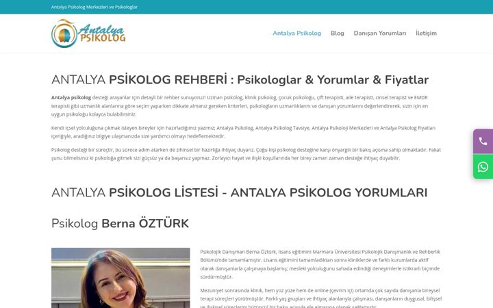 Screenshot of antalyapsikolog.tr