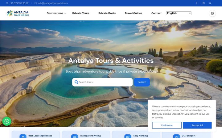 Screenshot of antalyatourworld.com