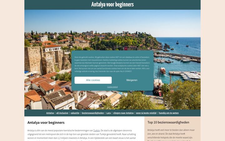 Screenshot of antalyavoorbeginners.nl