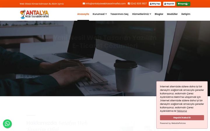 Screenshot of antalyawebtasarimofisi.com