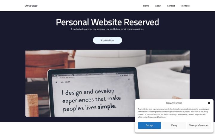 Screenshot of antanasov.com