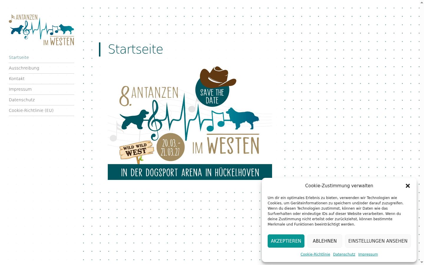 Screenshot del banner di consenso mostrato prima di qualsiasi interazione