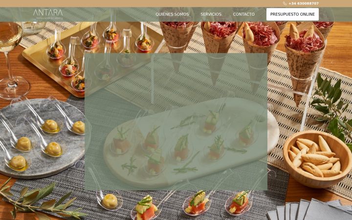 Screenshot of antaracatering.com