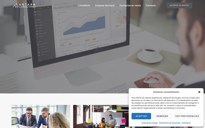 Captură de ecran a antaraconsultores.com