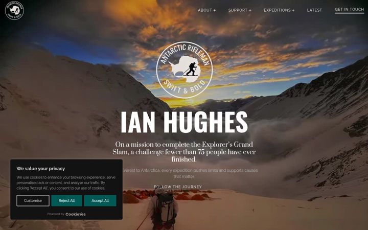 Screenshot of antarctic-rifleman.com