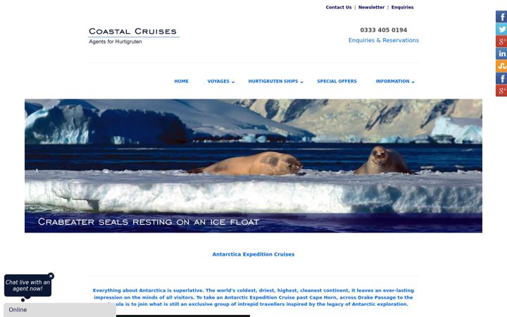 Screenshot of antarctica-cruising.com
