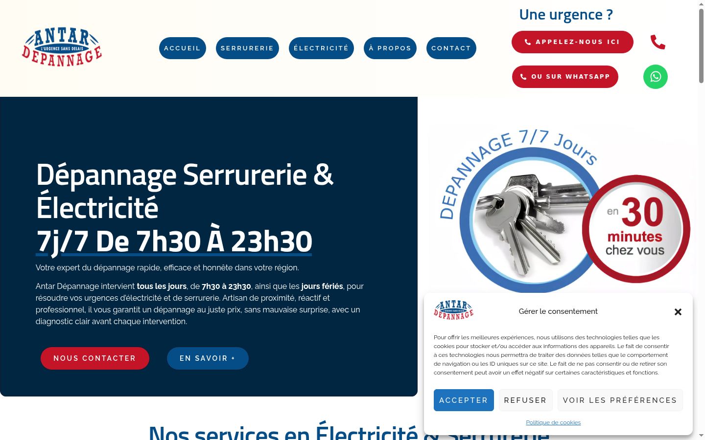 Screenshot del banner di consenso mostrato prima di qualsiasi interazione