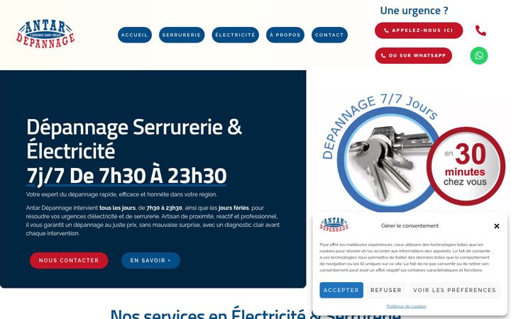 Screenshot of antardepannages.fr