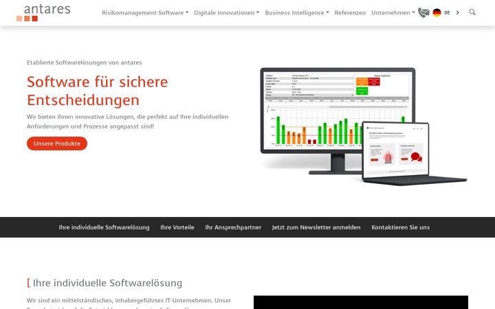 Screenshot of antares-is.de