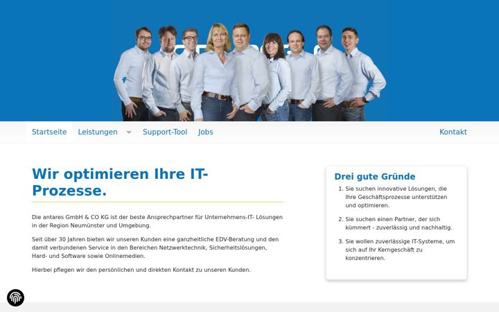Screenshot of antares.de