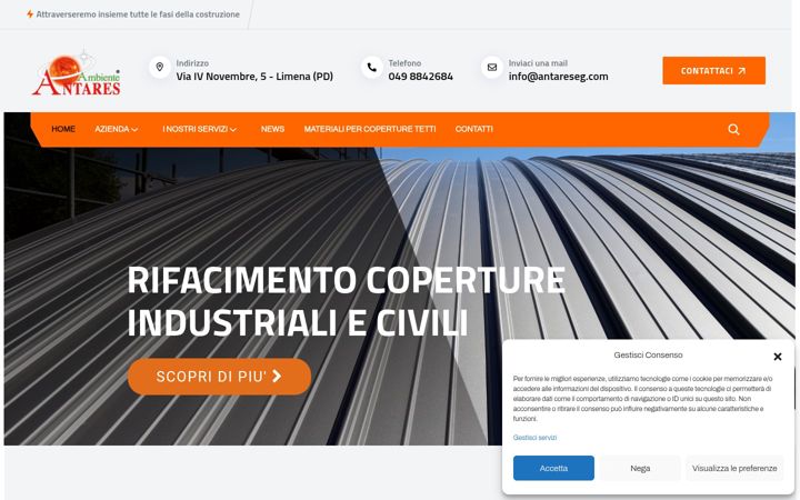 Screenshot of antaresambiente.it