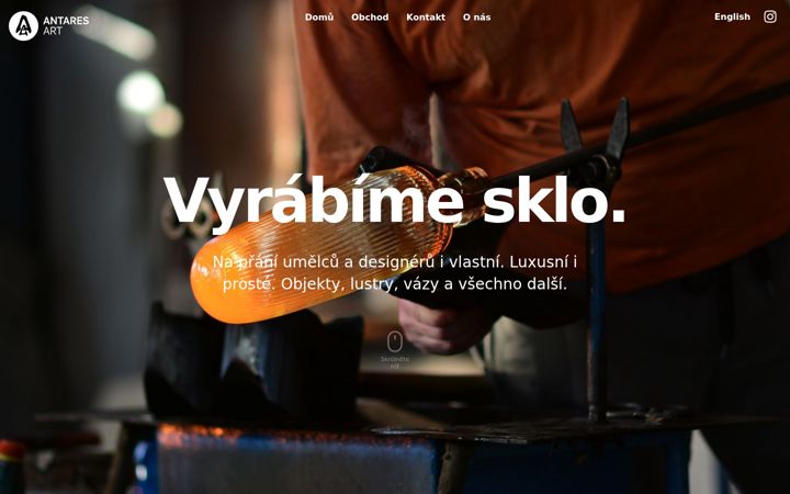 Screenshot of antaresart.cz