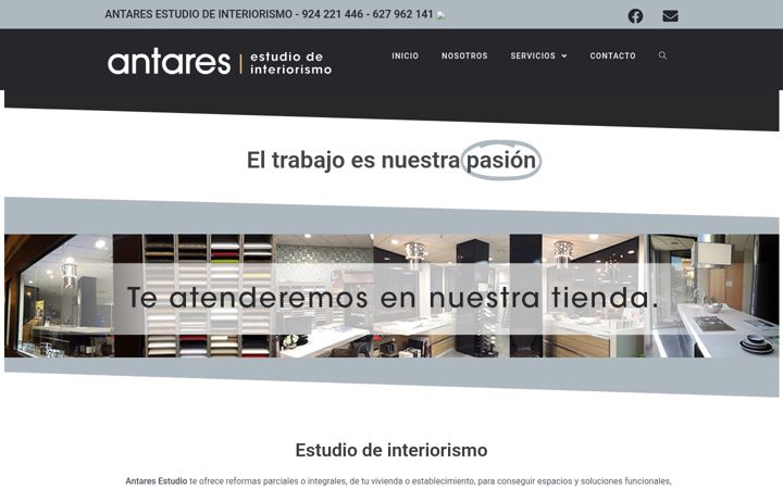 Screenshot of antaresbadajoz.com