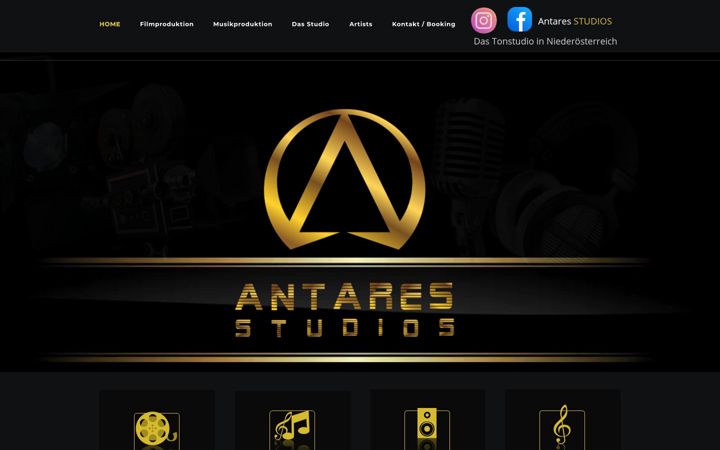 Screenshot of antaresstudios.at