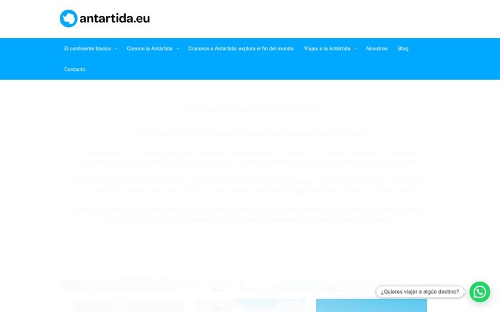 Screenshot of antartida.eu