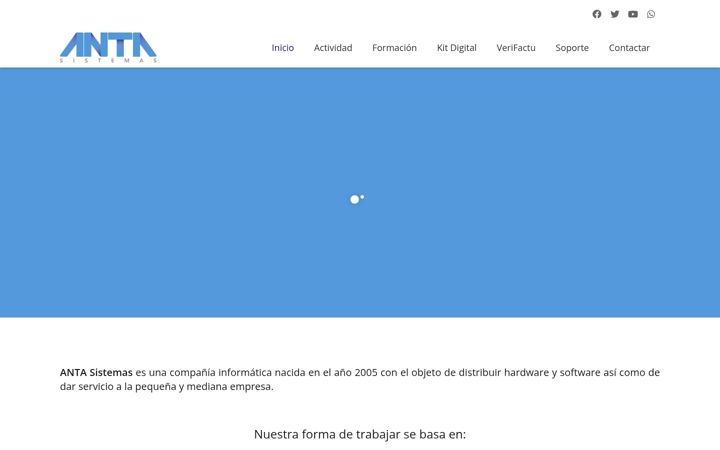 Snimka zaslona za antasistemas.com