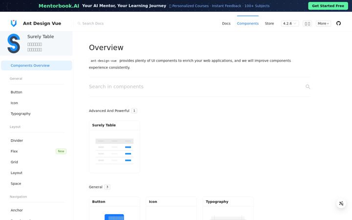 Screenshot of antdv.com